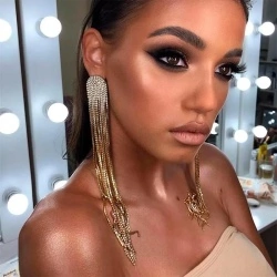 Длинные серьги кристальный водопад lan-2961