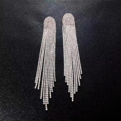 Длинные серьги кристальный водопад lan-2961