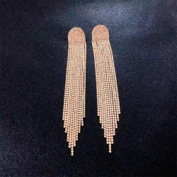 Длинные серьги кристальный водопад lan-2961