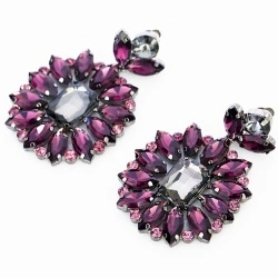 Серьги с камнями Афина