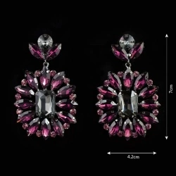 Серьги с камнями Афина