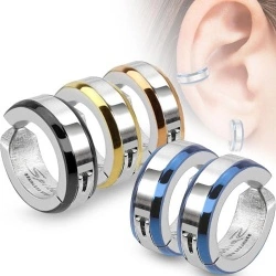 Кліпси зі сталі Spikes кольорова смужка SSE-010