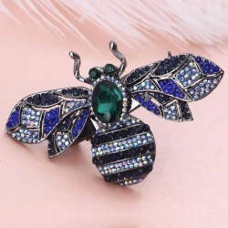 Брошь Пчела кристалл