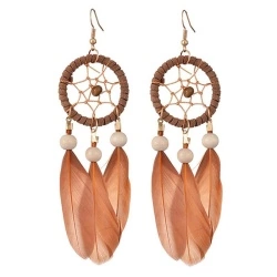 Серьги с перьями Ловец снов lan-3065