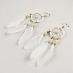 Серьги с перьями Ловец снов lan-3065