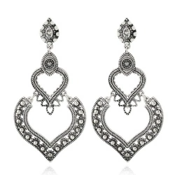 Сережки у бохо стилі Два серця