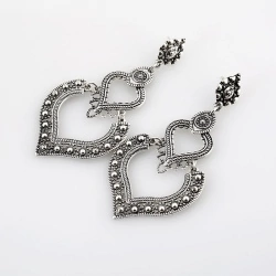 Сережки у бохо стилі Два серця