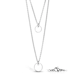 Двойная цепочка из стали Spikes Монетки SNP-1459