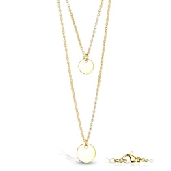 Двойная цепочка из стали Spikes Монетки SNP-1459