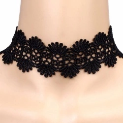 Чокер мереживний lan-309 чорного кольору