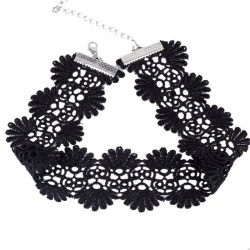 Чокер мереживний lan-309 чорного кольору