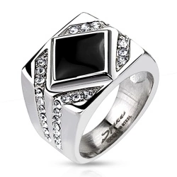 Чоловічий друк зі сталі Spikes Diamond R-H5592