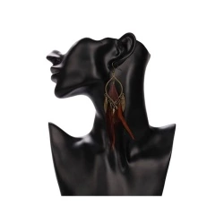 Серьги перья в бохо стиле lan-2990