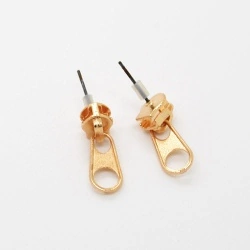 Серьги гвоздики Zipper молния