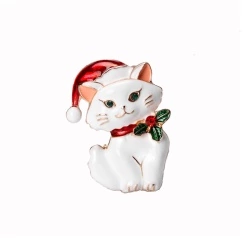 Брошь Новогодний Кот