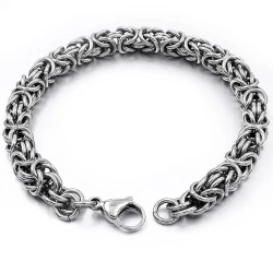 Браслет из стали византийское плетение