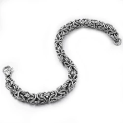 Браслет из стали византийское плетение