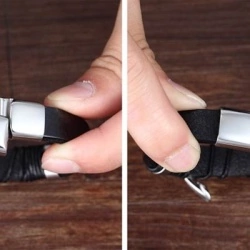 Мужской кожаный браслет стрелки компаса Путь