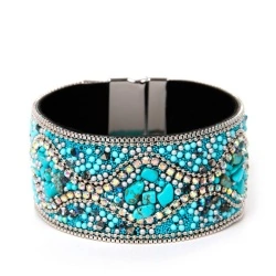 Жіночий браслет крихта мікс Бірюза lan-2874