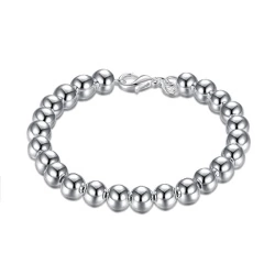 Серебряный браслет Шар из круглых бусин