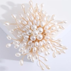 Брошь квітка з намистин lan-2976