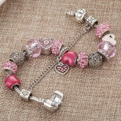 Браслет в стиле пандора с сердцем lan-3118