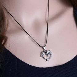 Кулон Дельфіни на шнурку lan-3530