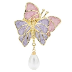 Брошь две бабочки