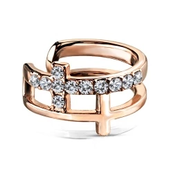 Кафф без прокола Spikes Double Cross EC19424