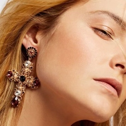 Сережки Хрести Bohemian Large