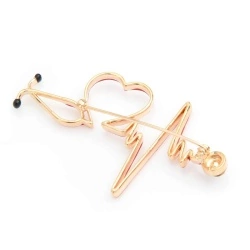 Брошка стетоскоп Ритм серця