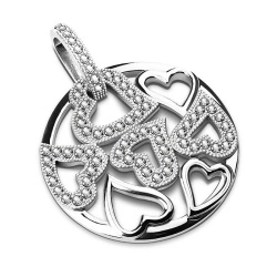 Кулон на шею из стали Spikes Сердце SSPH-79620