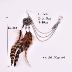 Кафф с проколом Перья