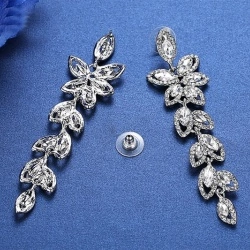 Весільні сережки Кристальна гілка