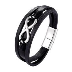 Чоловічий шкіряний браслет велика Нескінченність lan-2784