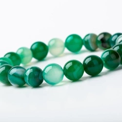 Браслет из натурального камня зеленый Агат lan-2993