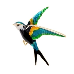 Брошка Ластівка кольорова lan-3157