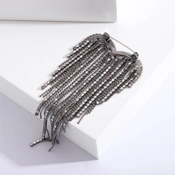 Брошь сердце кристальный дождь серый lan-2996