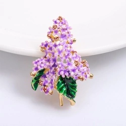 Брошка гілочка Бузка