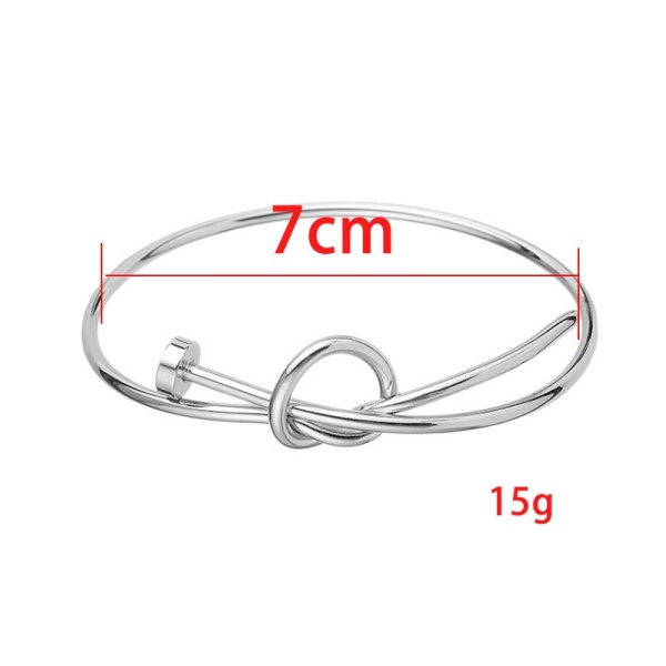 Металевий браслет Цвях на вузол Cartier