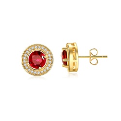 Серьги гвоздики c цирконом Elegent