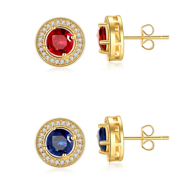 Сережки гвоздики з цирконом Elegent