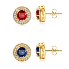 Серьги гвоздики c цирконом Elegent