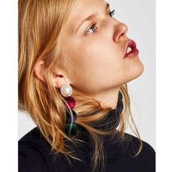 Сережки Оксамитовий гудзик