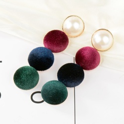 Сережки Оксамитовий гудзик