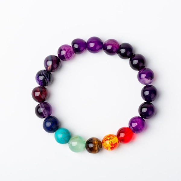 Браслет з аметиста мікс стиль lan-3101