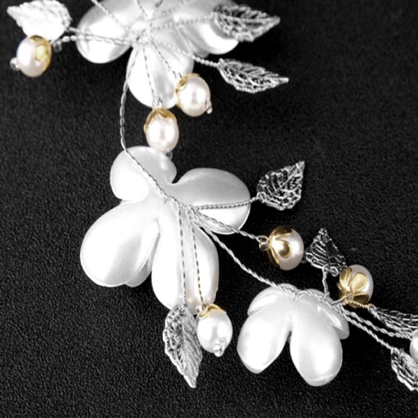 Ободок для волос Перламутровые цветы