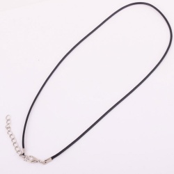 Кулон Кристалл Коралл на чёрном шнурке