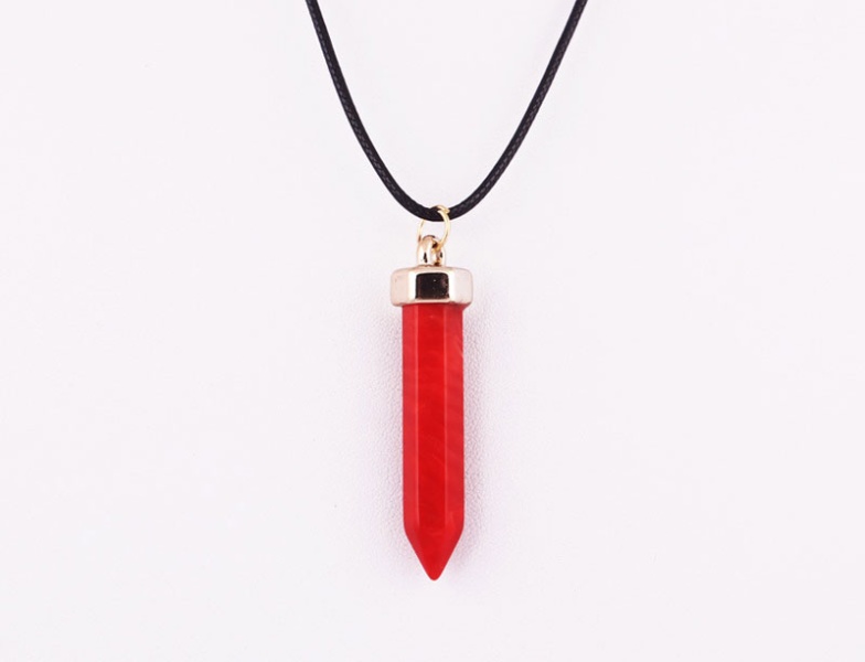 Кулон Кристал Корал на чорному шнурку