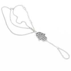 Браслет цепочка на палец Амулет Хамса